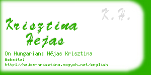 krisztina hejas business card
